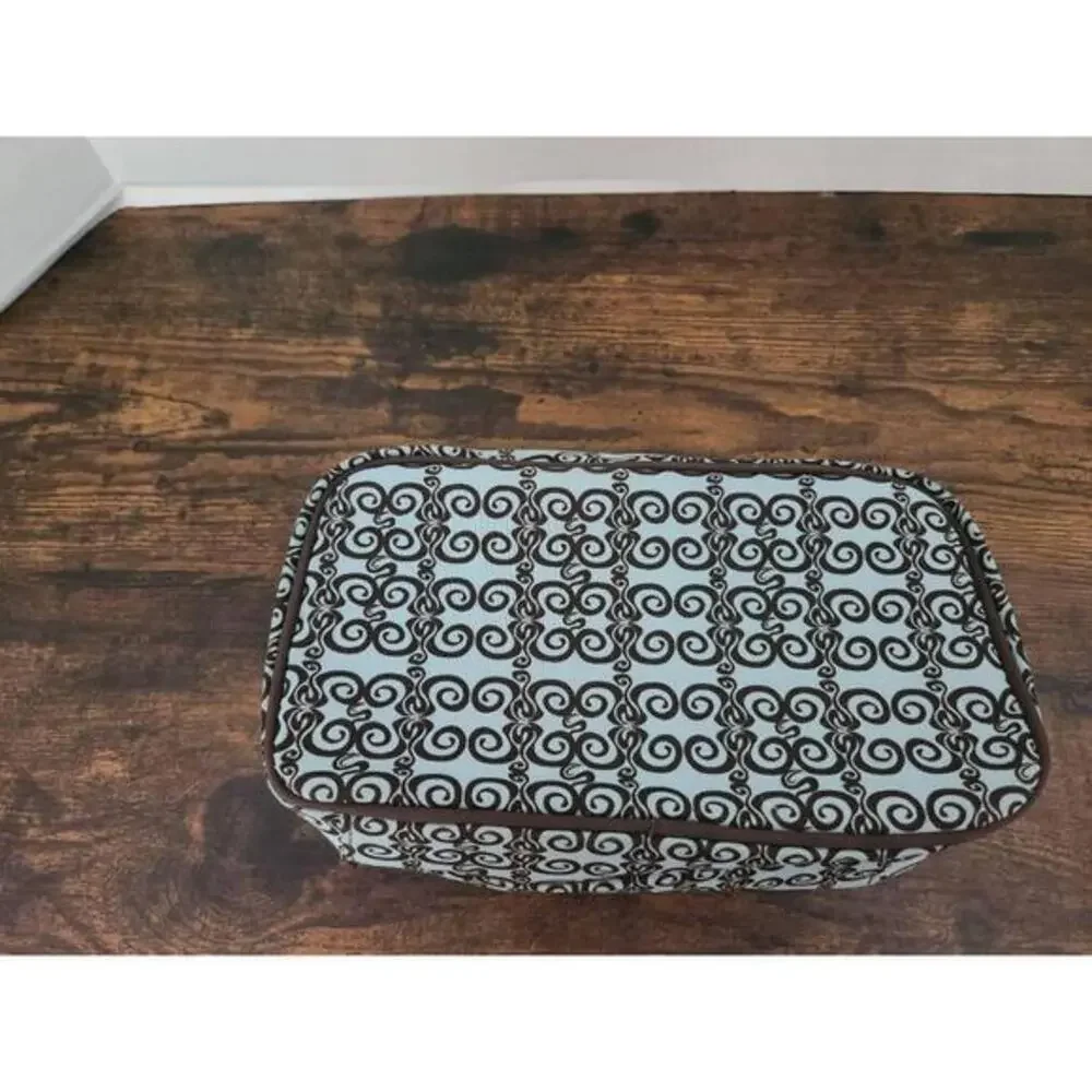 thirty-one Bag Womens Size MediumBrownSwirlCosmeticPouchZipperClosureRetroTravel